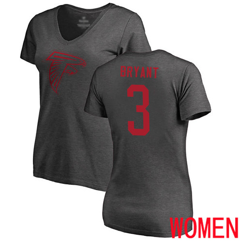 Atlanta Falcons Ash Women Matt Bryant One Color NFL Football #3 T Shirt